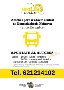 Autobús para ir al acto central de Donostia desde Nafarroa